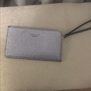 Kate Spade Sparkling Silver Wristlet